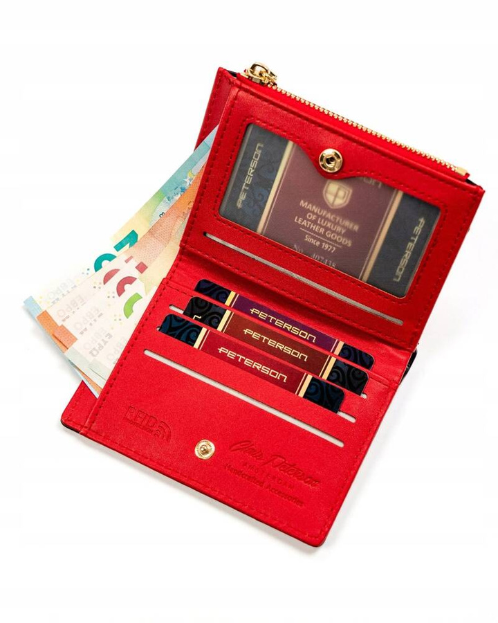 Leatherette wallet RFID PETERSON PTN 003-WEI