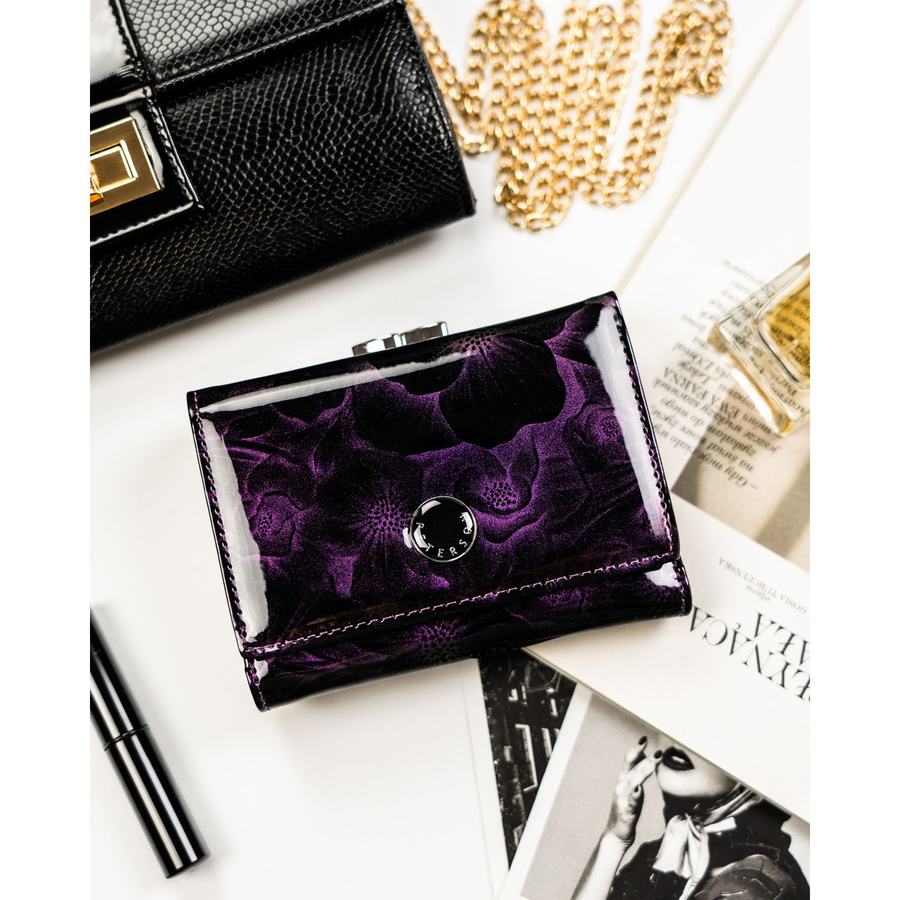 Leather and leatherette wallet RFID PETERSON PTN PS15-09-FDS