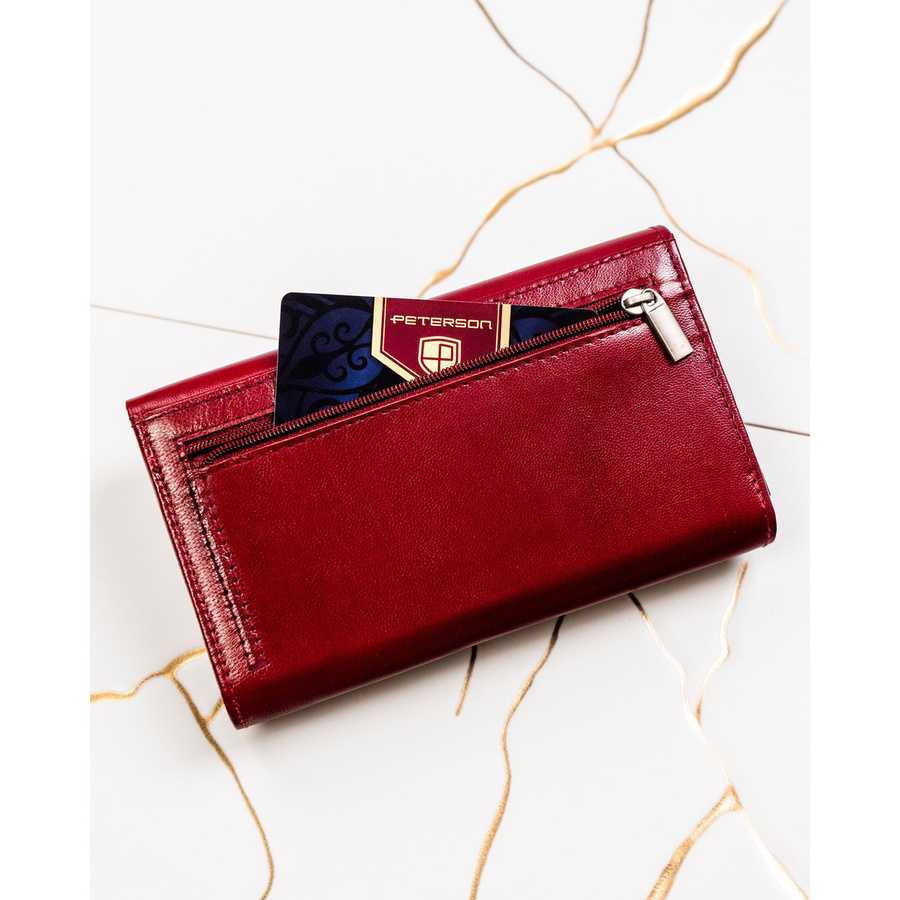 Leather wallet RFID PETERSON PTN RD-21-NGV