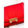 Poziomy portfel damski wykonany ze skóry ekologicznej w czerwonym kolorze - Peterson