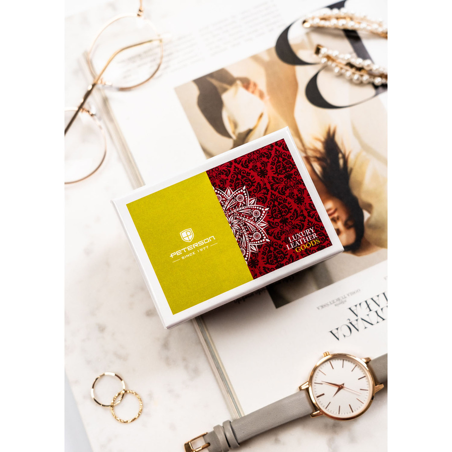 Leather wallet RFID PETERSON PTN LJ-423229