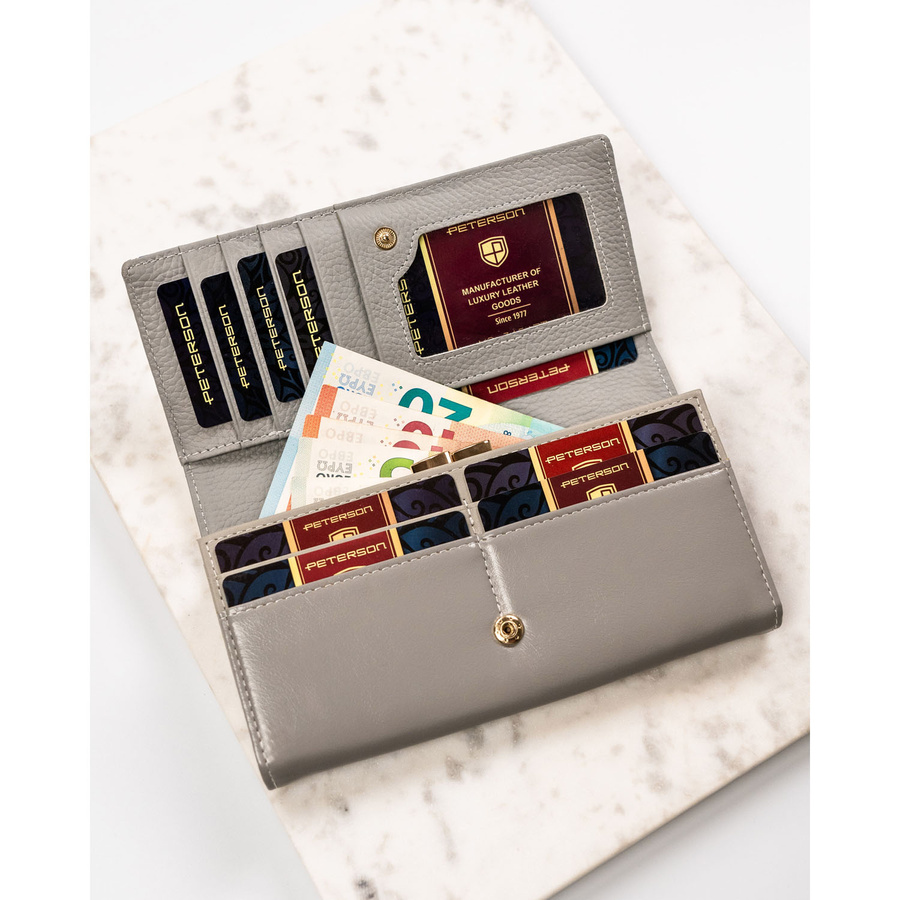 Leather wallet RFID PETERSON PTN PH24-LFL