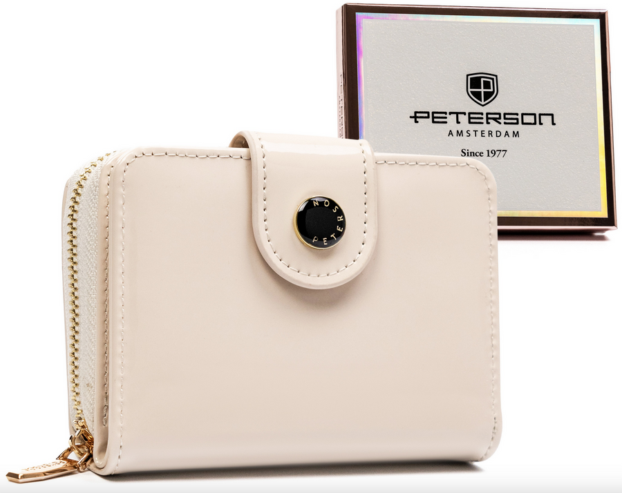 Leatherette wallet RFID PETERSON PTN 014-LAK