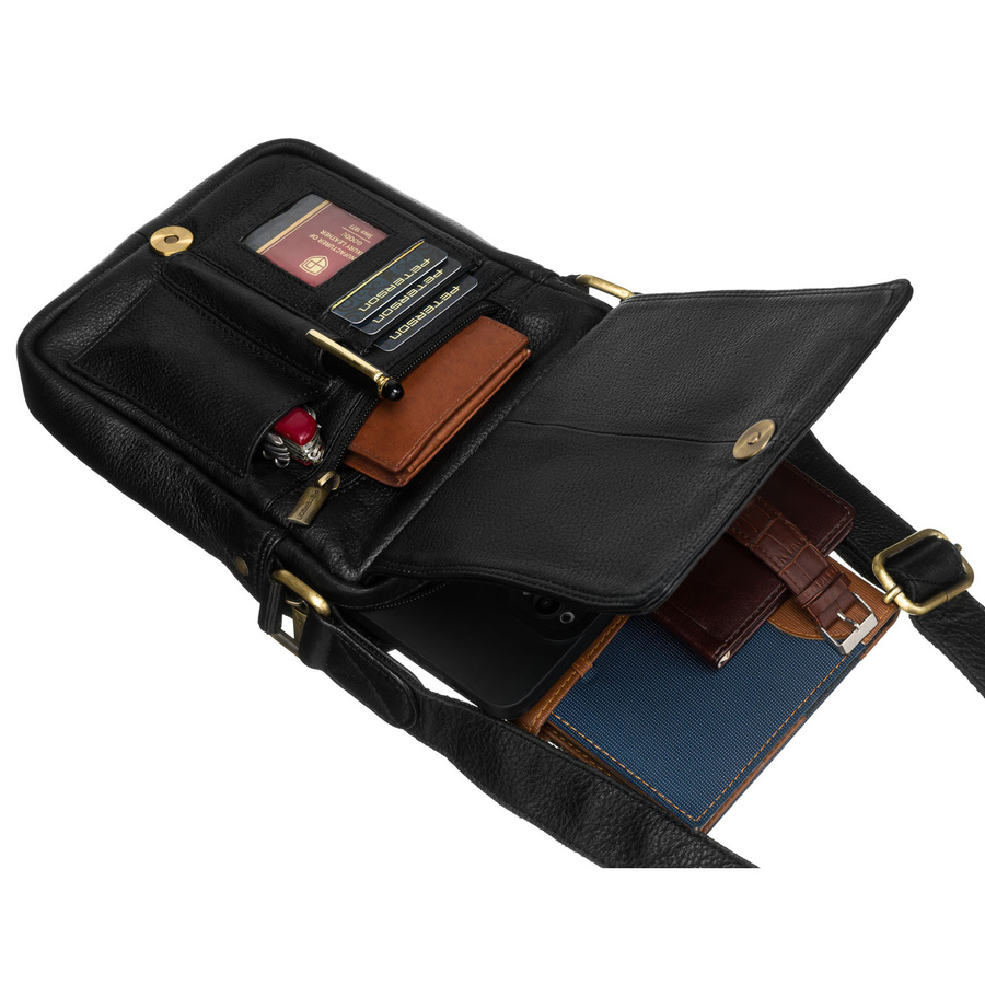 Leather bag PETERSON PTN 250586-NDM
