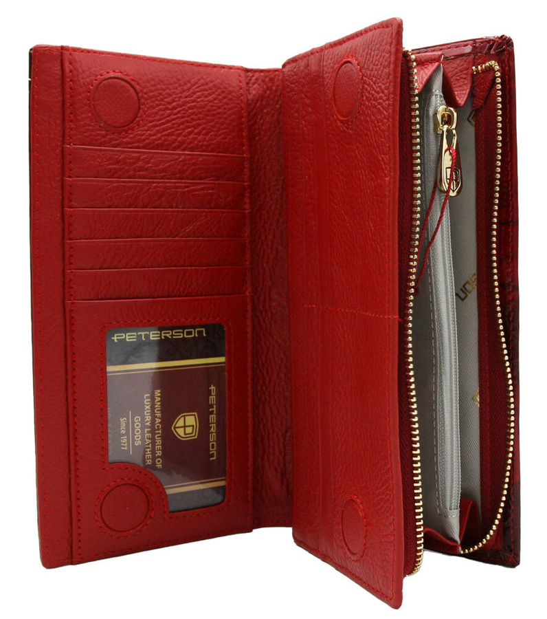 Leather wallet RFID PETERSON PTN 421431-BF