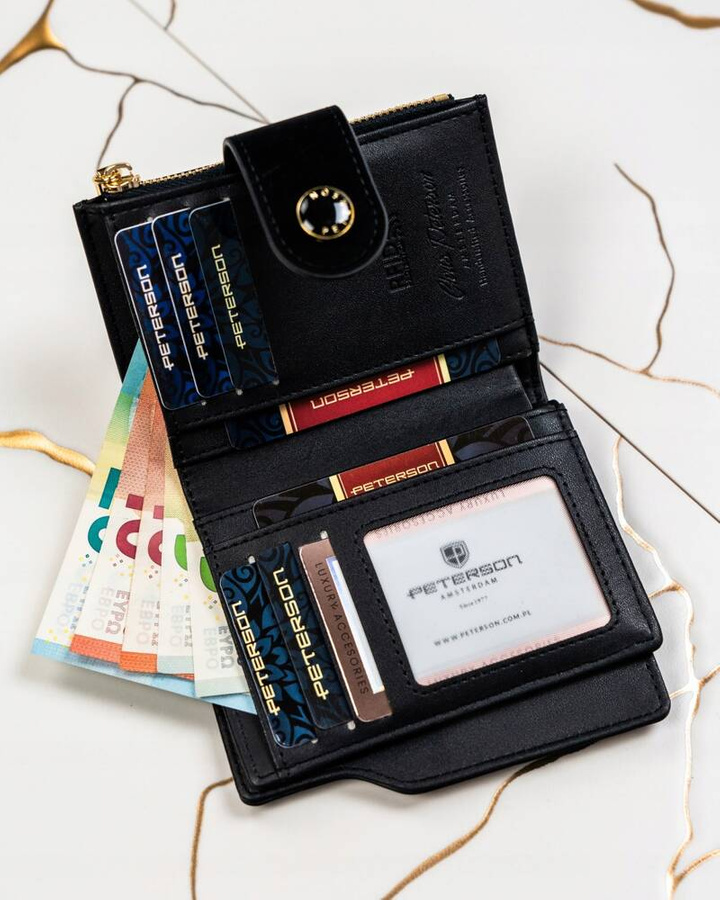 Leatherette wallet RFID PETERSON PTN 012-WEI