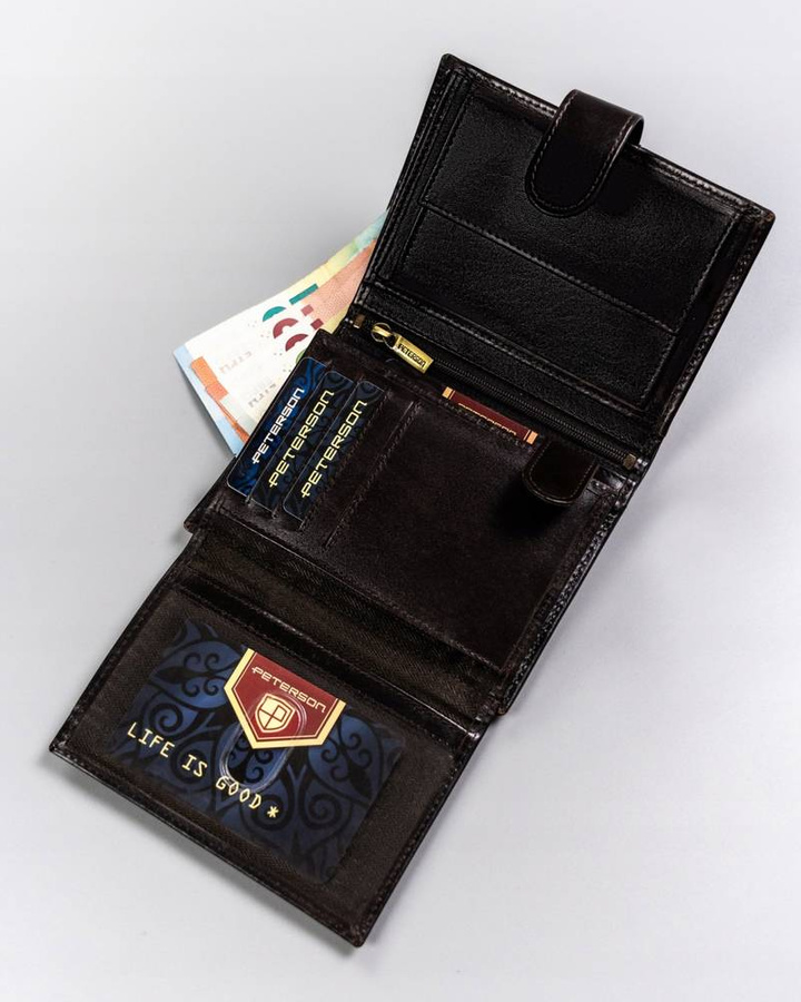 Leather wallet RFID PETERSON PTN 22311L-VT