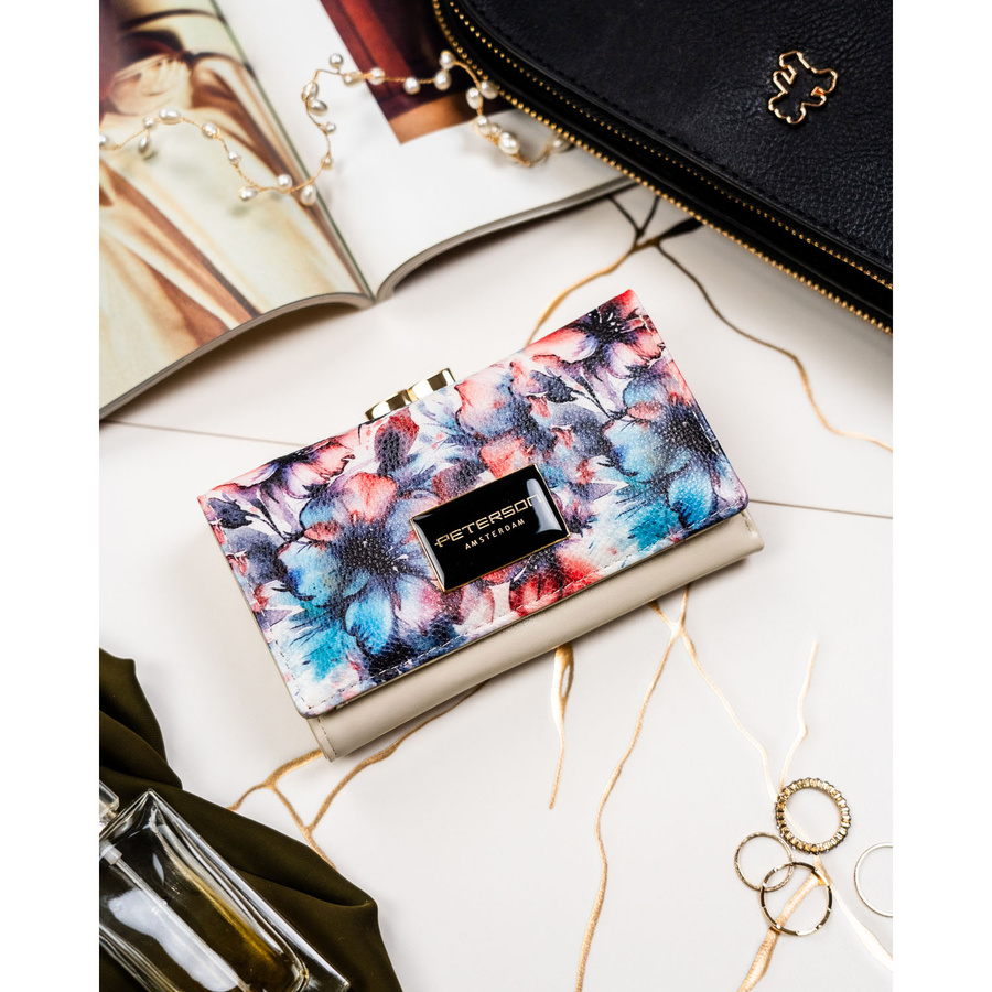 Leather and leatherette wallet RFID PETERSON PTN PX23-PF2