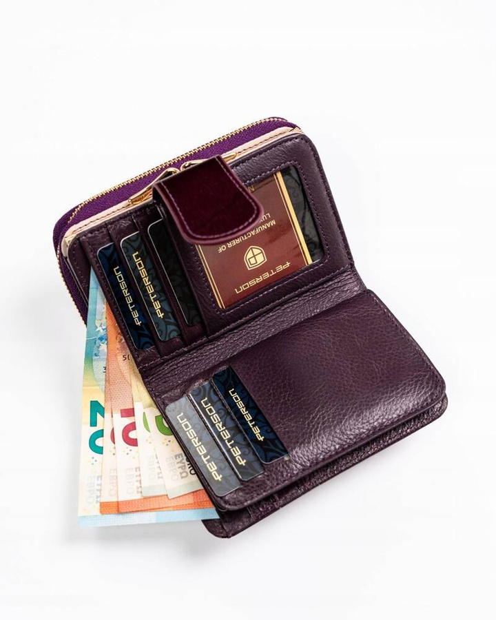 Leather wallet RFID PETERSON PTN 425214-SH
