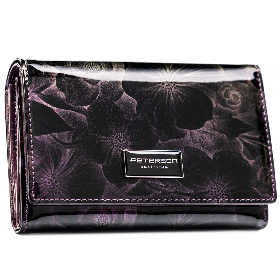 Leather and leatherette wallet RFID PETERSON PTN PS112-FDS
