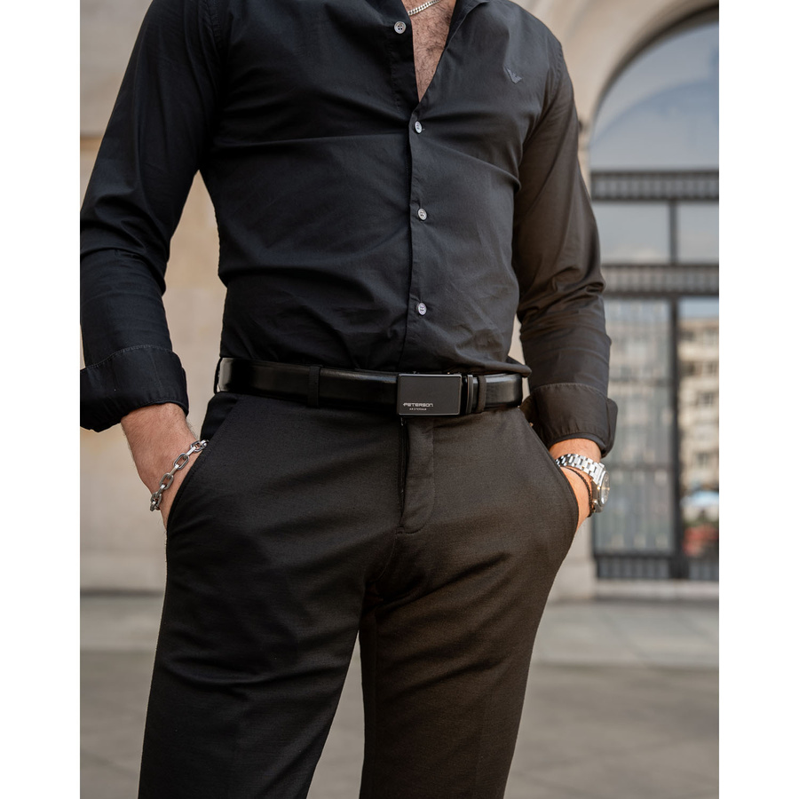 Leather belt PETERSON PTN A004