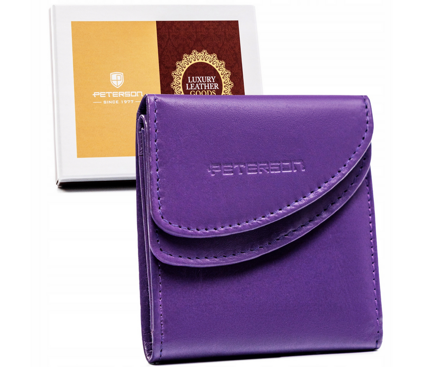 Leather wallet RFID PETERSON PTN RD-N08G-MCL