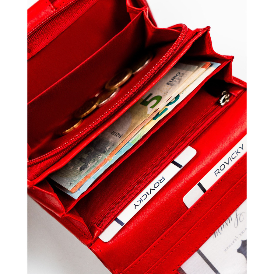Leather wallet RFID ROVICKY R-D1512-NCD-BL