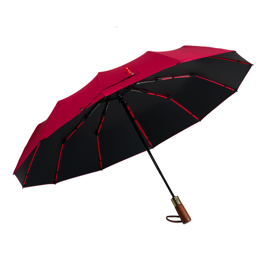 Parasol w kolorze czerwonym, rozkładany automatycznie - Peterson