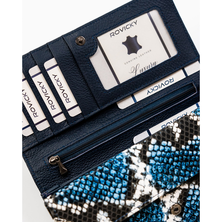 Leather wallet 4U CAVALDI PX28-DNH-BL-D.BLUE