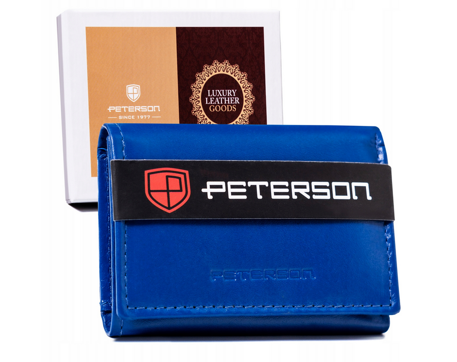 Leather wallet RFID PETERSON PTN RD-200-MCL