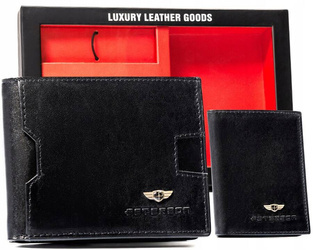 Leather wallet+case+key ring set PETERSON PTN SET3-N78-VT