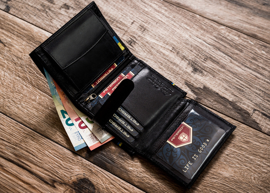 Leather men wallet PETERSON PTN 303UP