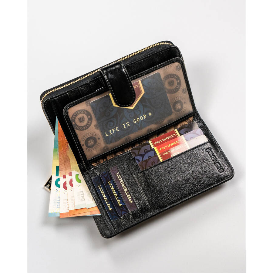 Leather wallet RFID PETERSON PTN PL-603