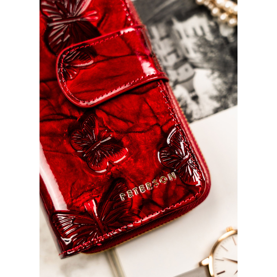 Leather wallet RFID PETERSON PTN 76116-BF