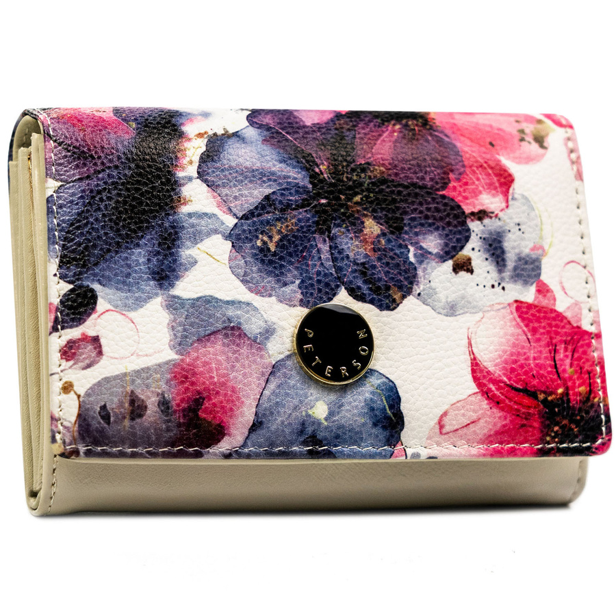 Leather and leatherette wallet RFID PETERSON PTN PX30-PF1
