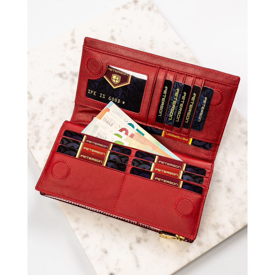 Leather wallet RFID PETERSON PTN BC-421431