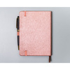 Różowy notes w formacie B6 zadrukowany w linie, wyposażony w gumkę zamykającą - Peterson