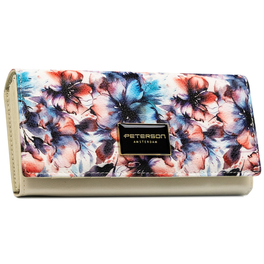Leather and leatherette wallet RFID PETERSON PTN PX22-PF2