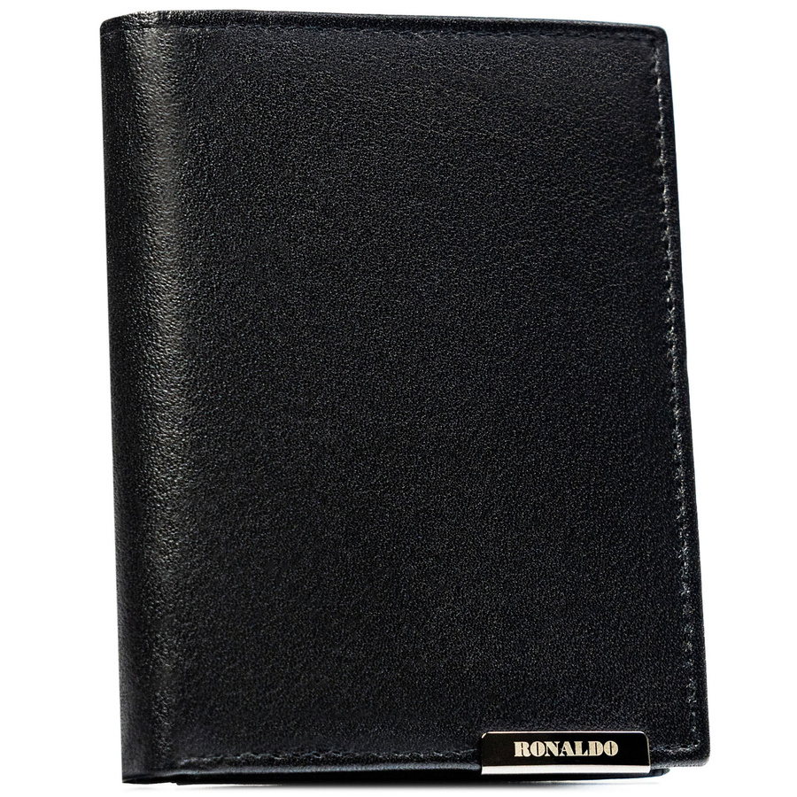 Leather wallet RFID RONALDO RM-04-BDF-BL