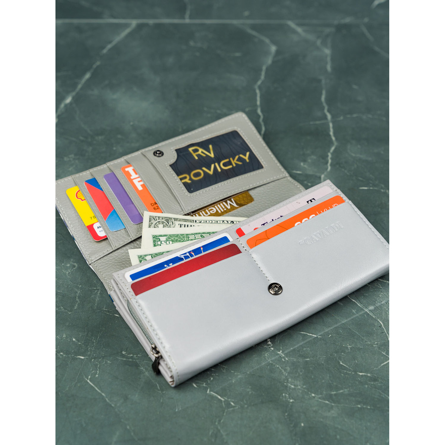 Leather wallet 4U CAVALDI PN20-FL-BL-PURPLE