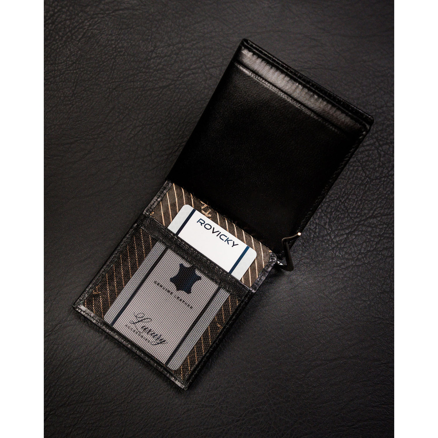 Leather wallet RFID ROVICKY CPR-12-NBAR