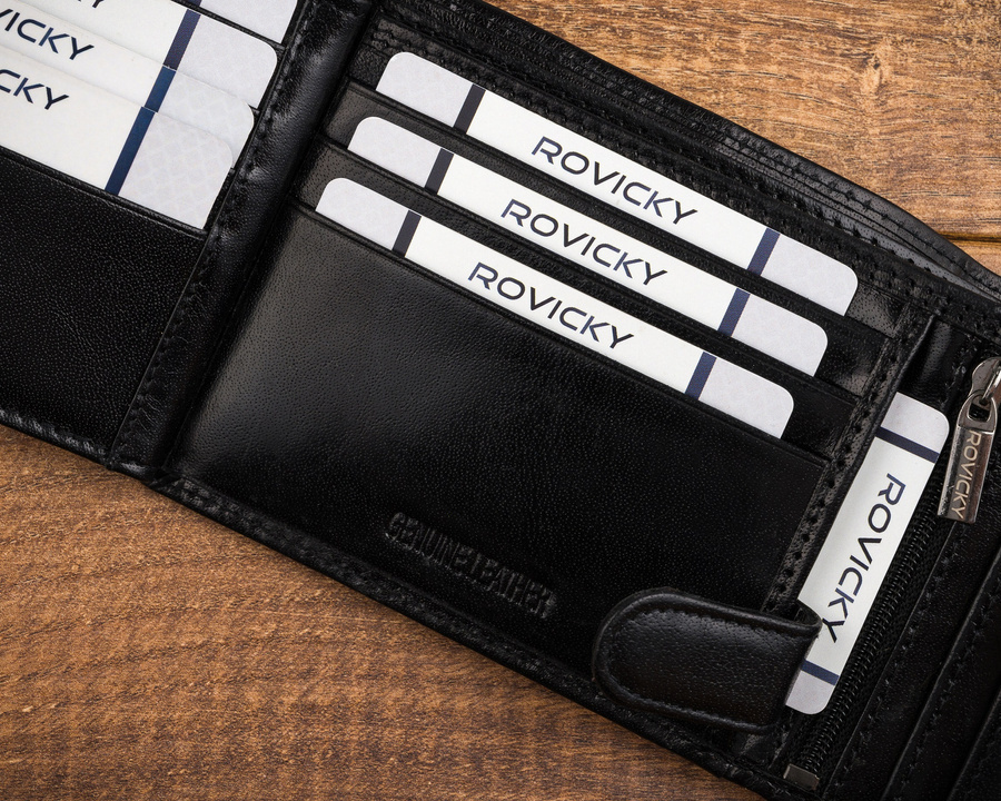 Leather wallet RFID ROVICKY CPR-992-BAR