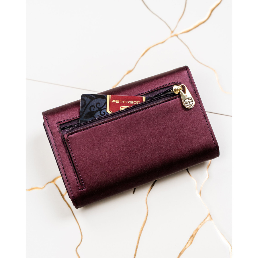 Leather and leatherette wallet RFID PETERSON PTN PS112-HNL