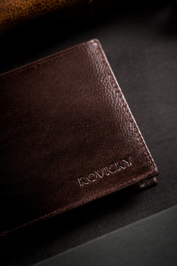 Leather wallet RFID ROVICKY N992-RPVT-BL
