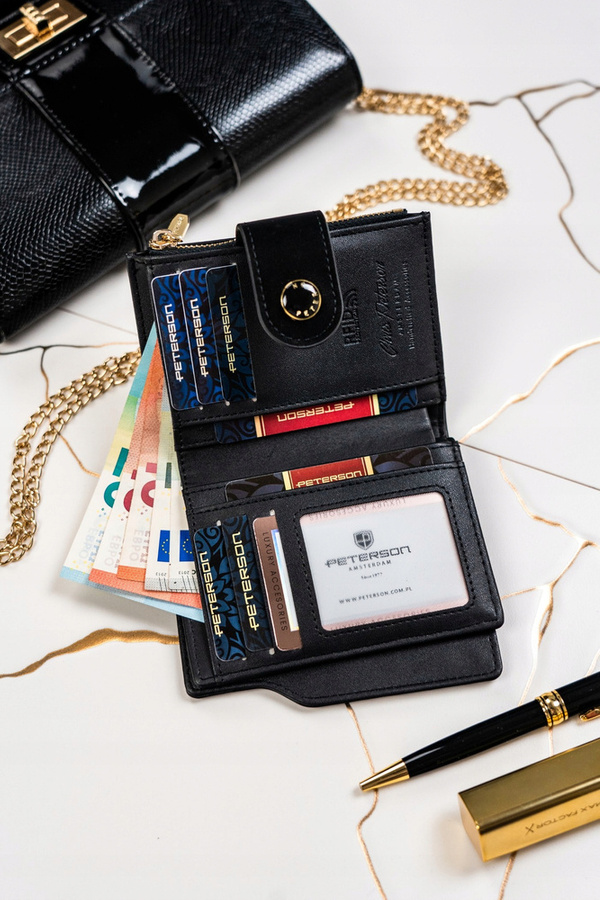 Leatherette wallet RFID PETERSON PTN 012-WEI