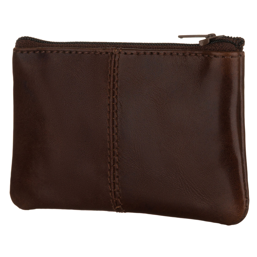 Eleganckie, skórzane etui na klucze w brązowym kolorze - Peterson