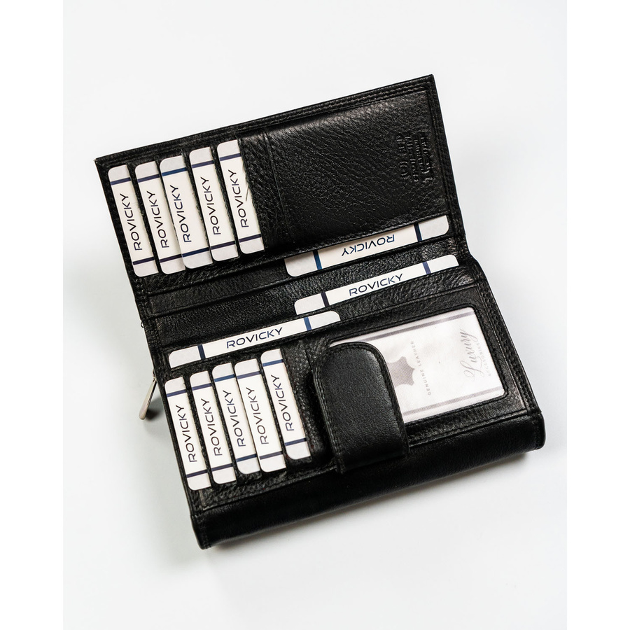 Leather wallet RFID ROVICKY R-D1520-NCD-BL