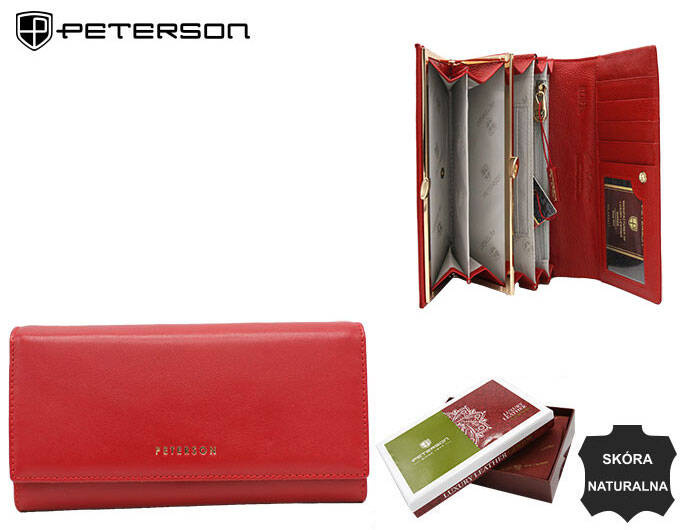 Leather wallet RFID PETERSON PTN 42122-SGN