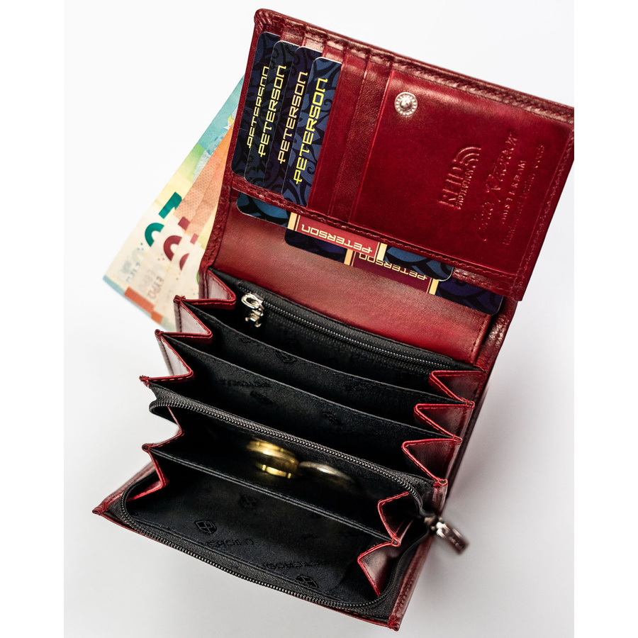 Leather wallet RFID PETERSON PTN 74892-TVT