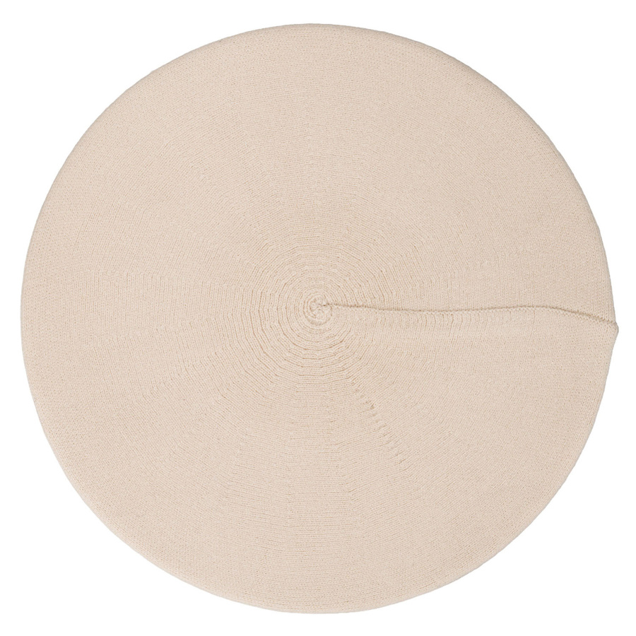 Uniwersalny beret damski wykonany z akrylu w jasnobeżowym kolorze - Peterson