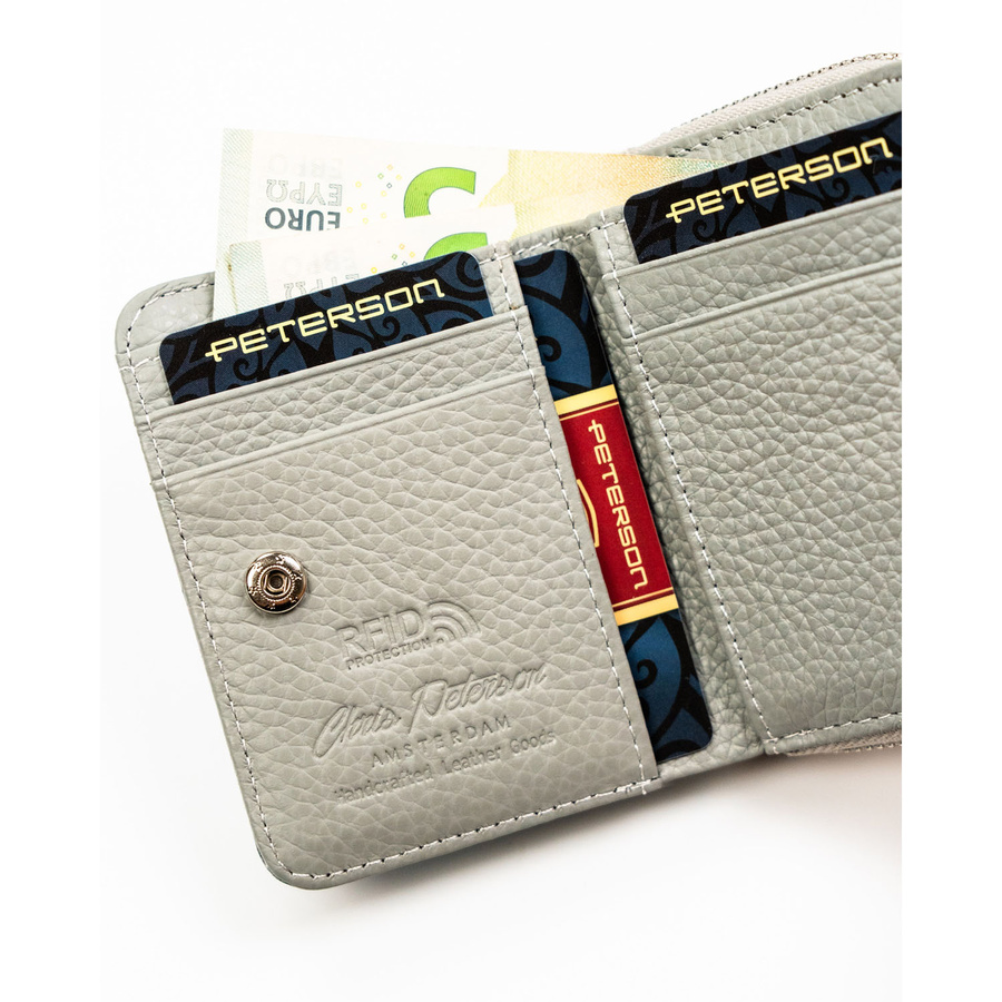 Leather+leatherette wallet RFID PETERSON PTN PX33-1-NPK