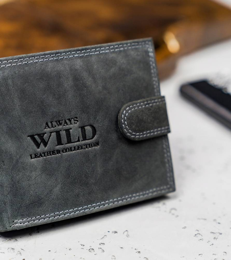 Leather men wallet ALWAYS WILD N992L-P-CHM