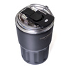 Czarny kubek termiczny ze stali nierdzewnej z podwójnymi ściankami - Peterson