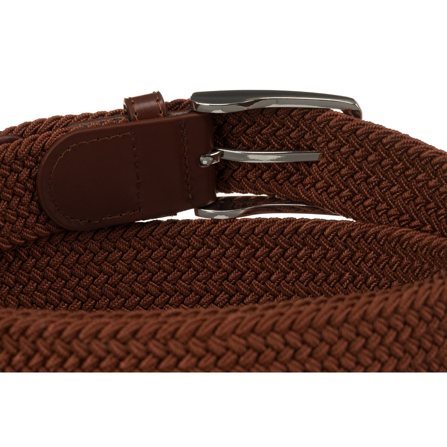 Uniseksowy pasek parciany w szarym kolorze z tradycyjną klamrą - Rovicky