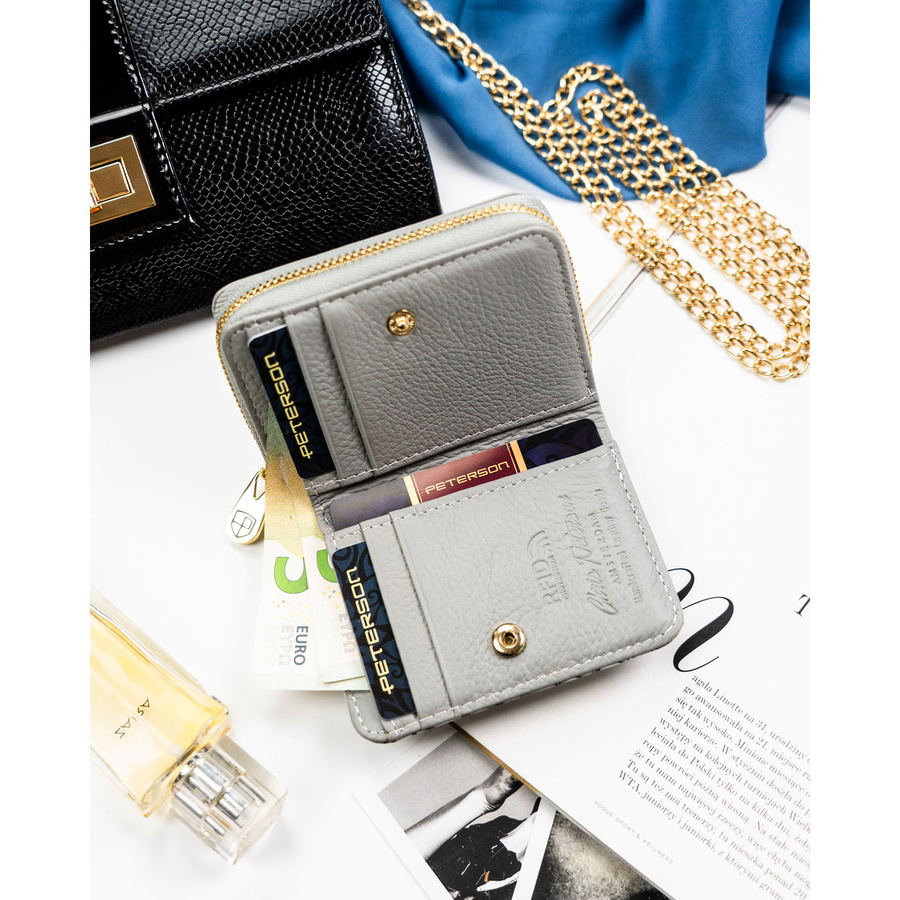 Leather wallet RFID PETERSON PTN PH33-LFL