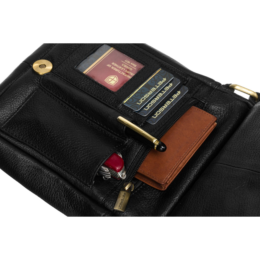 Leather bag PETERSON PTN 250586-NDM