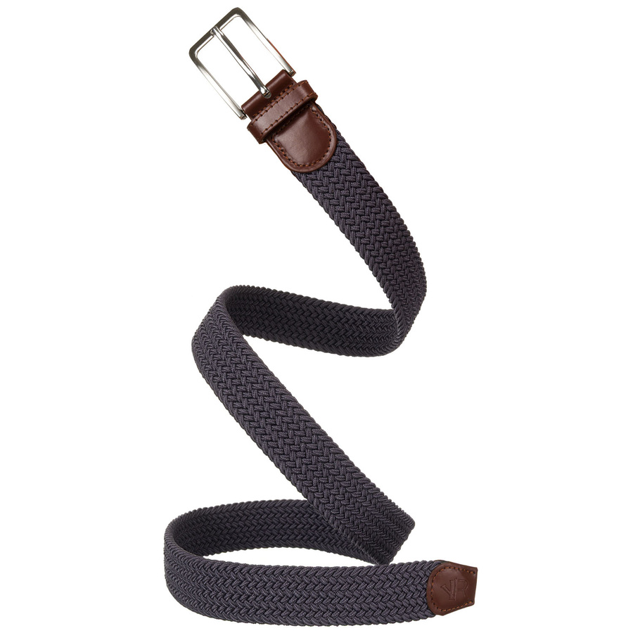 Uniseksowy pasek parciany w szarym kolorze z tradycyjną klamrą - Rovicky