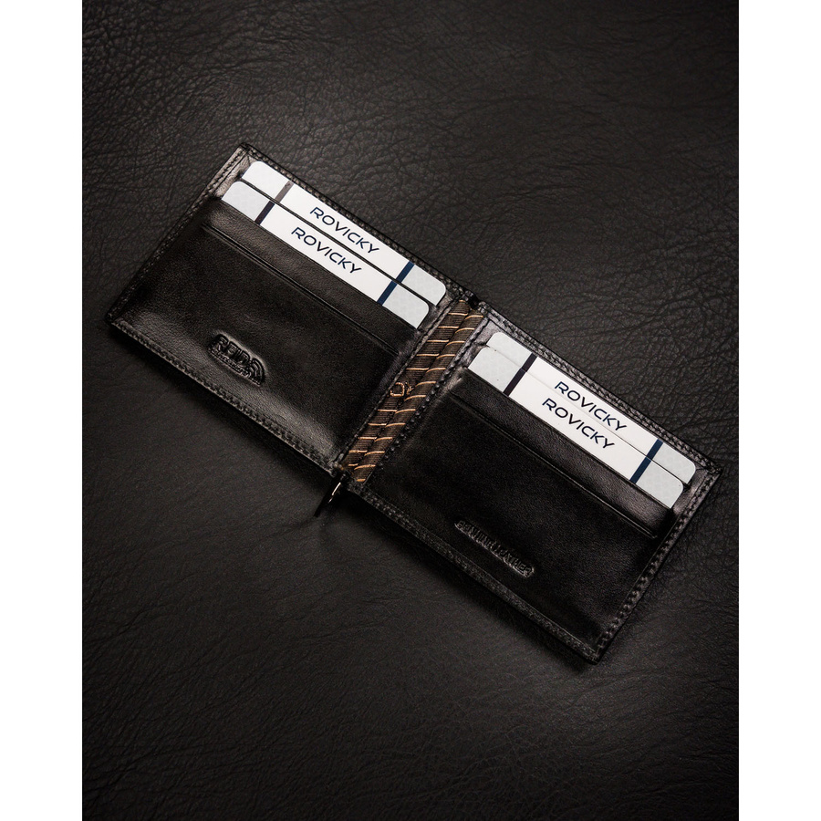 Leather wallet RFID ROVICKY CPR-13-NBAR