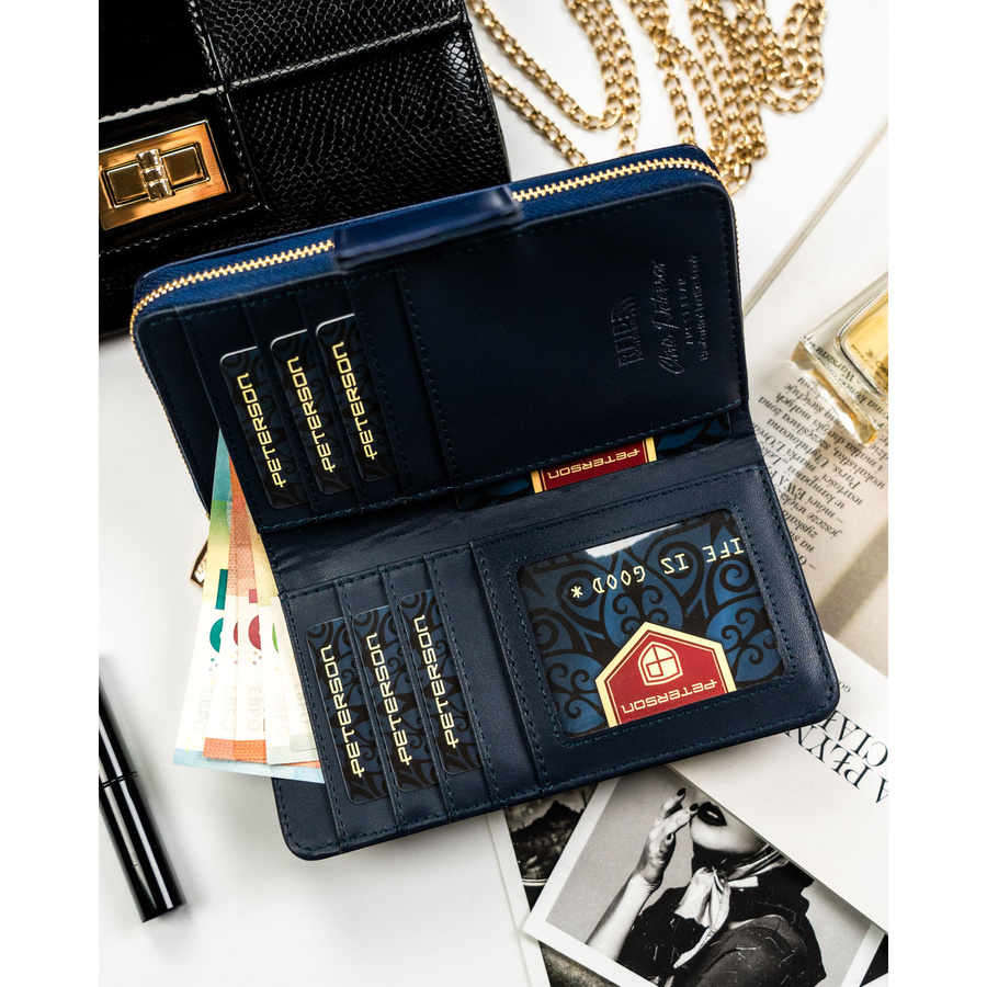 Leatherette wallet RFID PETERSON PTN 008-HF