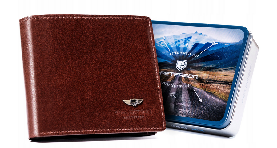 Leather wallet RFID PETERSON PTN 22303-VT